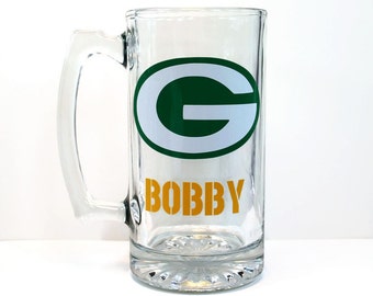 Green Bay Packers Beer Mug - Football Fan - Green Bay Packers Gift - Green Bay Packers Fan - Packers Fan - Green Bay Packers Mug