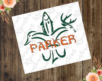 Louisiana Sportsman Vinyl Decal with Name
