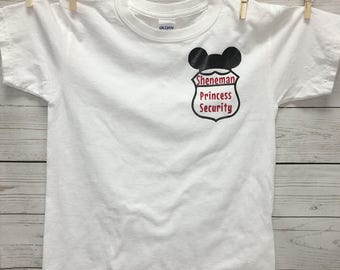 Disney Shirt, Mickey Mouse, Big Brother, Sibling Shirt, Mickey Mouse Shirt, Personalized Shirt, Princess Guard, Disney Princess Security