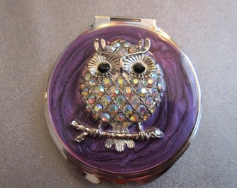 Artsy Owl Compact Purse Mirror 1pc