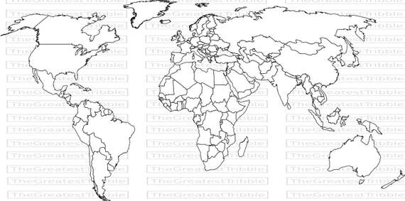 World Map World Countries Map svg png jpg Vector Graphic Clip