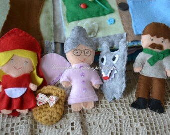 Quiet book - the Little Red Riding Hood fairy tale.