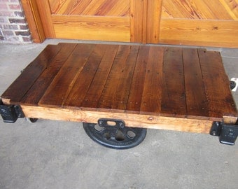 cart coffee table | etsy cart coffee table | etsy
