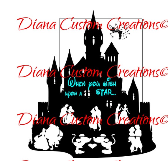 Download Disney Couples and Castle SVG cricut and silhouette