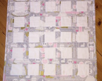 Wedding/Bridal shower Autograph/Memory quilt wall hanging
