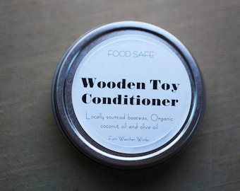 Wooden toy conditioner - non-toxic, child-friendly, wood polish - wood finishing wax