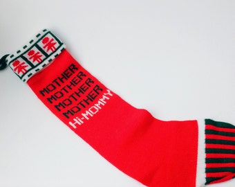 Vintage 1980s Kurt S. Adler Mommy Christmas Stocking/Mom Christmas Stocking