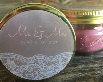 Wedding Favors | Wedding Candle Favors | Wedding Guest Favors | Mason Jar Favors | Mason Jar candles