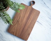 The Wide Farmhouse - Walnut Wood Cutting Board with Handle / Serving Board / Wood Cutting Board - FREE CARE KIT