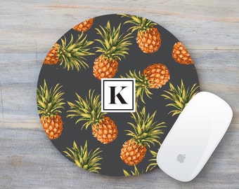 Pineapple Mouse Pad, Mouse Pad, Monogram Mouse Pad, Pineapple Decor, Boss Gift, Gift for Boss, Gift for Coworker, Mousepad