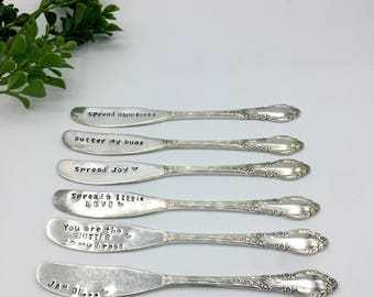 Customized flatware butter knives