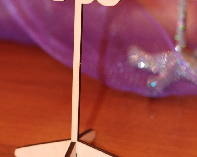 Wedding table numbers - Table number - freestanding, Wooden table numbers