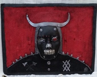 Original artwork, Viking mask, Fantasy artwork, Wall art mask, Decorative mask, 3D wall art, Art for him, Apartment wall art, Masks, Warrior