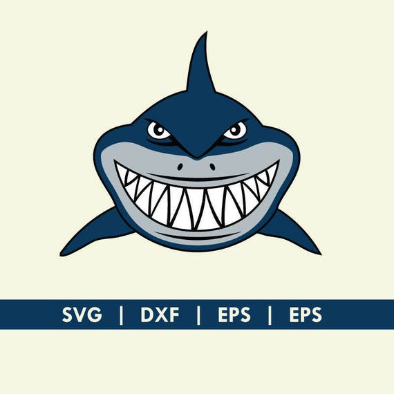 Download Shark Face Smile Finding Nemo Bruce SVG DXF Silhouette ...