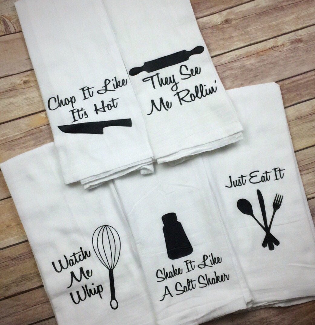 Flour Sack Towel Funny Kitchen Towels Fathers Day Gift