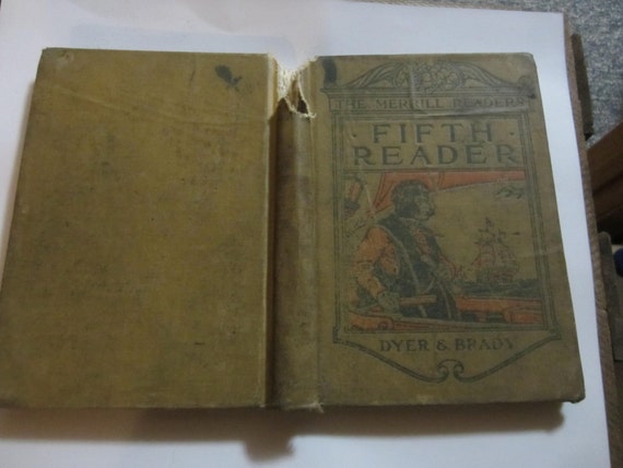 Items similar to antique reading book, elementary reading book, fifth