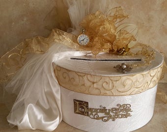 Wedding Card Box / Card Box / Memory Box / Wedding Card Box Ivory / Wedding Money Box / Keepsake / White /Cream / Ivory / Wedding Reception