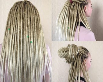 25/303 CROCHET OMBRE DREADS full set double ended dreadlocks. Soft dreadlocks. Natural texture. Synthetic dreads. Custom