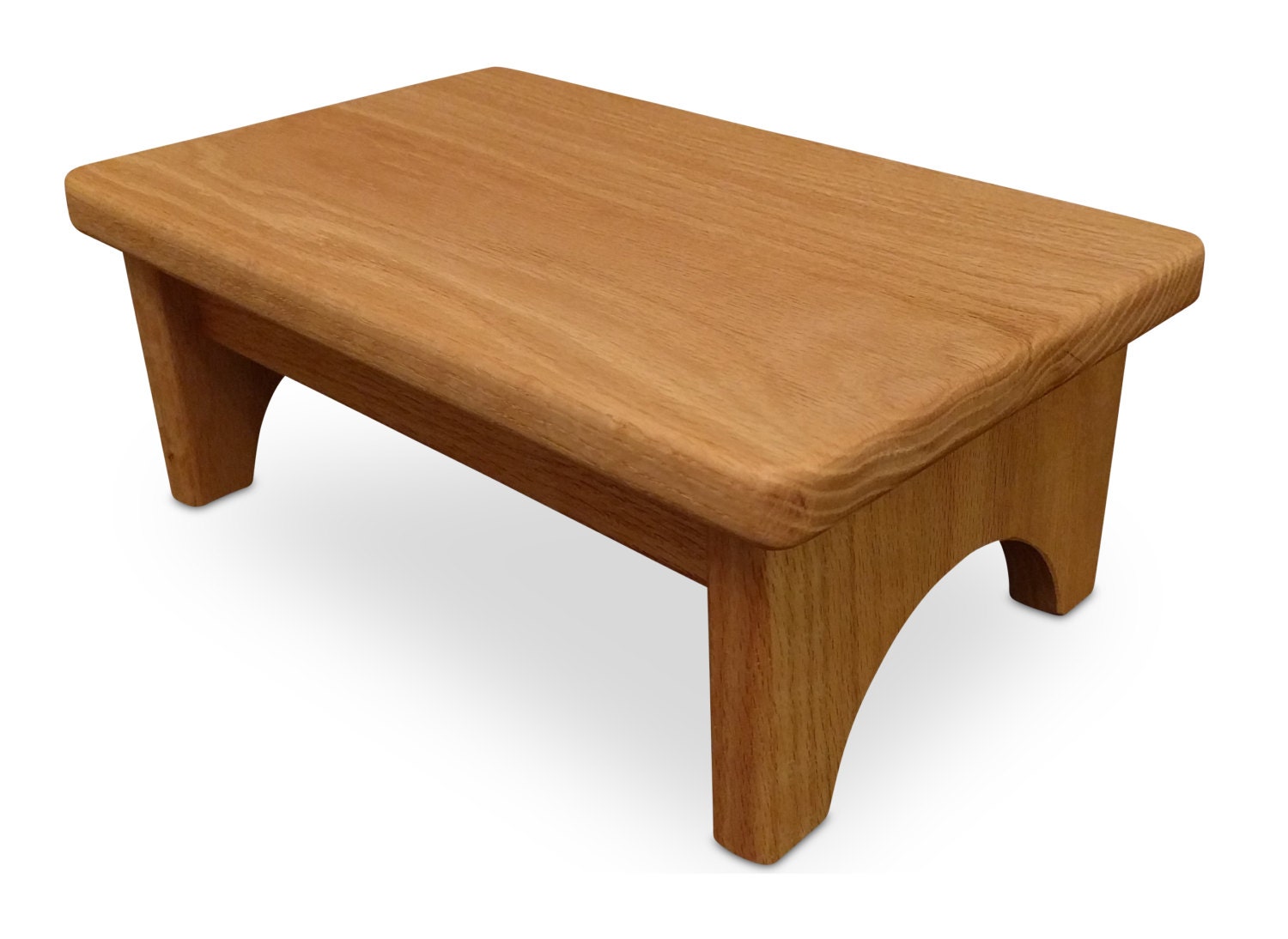 HollandCraft Wood Step Stool Wooden Foot Stool Bed Step