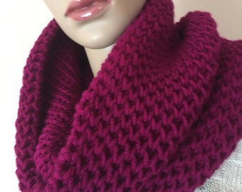 Knitted soft cowl, thick knitted cowl