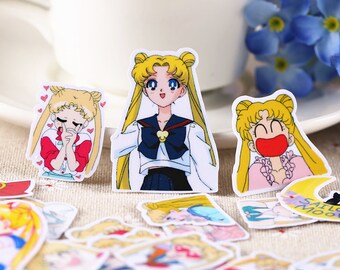 36pcs, Sailor Moon Stickers, Animation, Planner Sticker, kawaii stationary, Erin Condren, Scrapbook Sticker, journal, cute, Sticker set