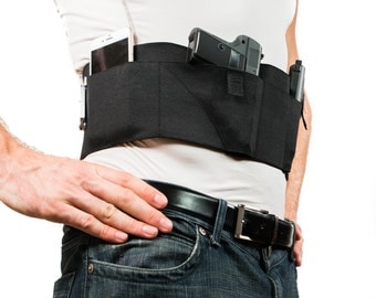 GrayStone Belly Band Waistband Holster for Concealed Carry | Black | CCW Clothing For Men and Women
