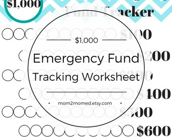 Starter Emergency Fund Tracker, Baby Step One Debt Freedom Tracker
