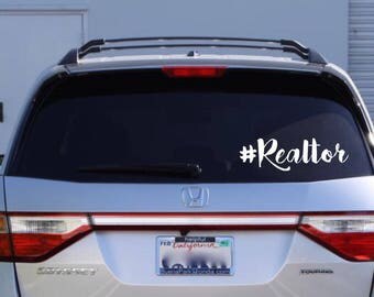 Hashtag Realtor Car Decal | Real Estate Decal | Realtor Decal | Laptop decal | Computer Decal