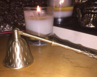 Candle Snuffer~Brass Candle Snuffer~Wiccan Tool~Witchcraft Tool~Altar Tool~Shrine Tool~Altar Supply~Candle Accessory~Candle Extinguisher~