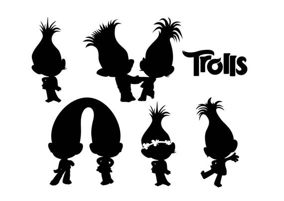 Silhouettes of Trolls svg svg clip art download eps dxf