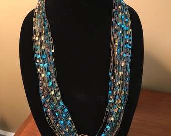Trellis Ladder ribbon necklace/scarf