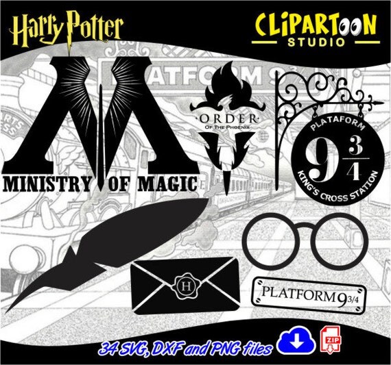 Download Harry Potter Silhouette, minimalist tatto, cutting file ...