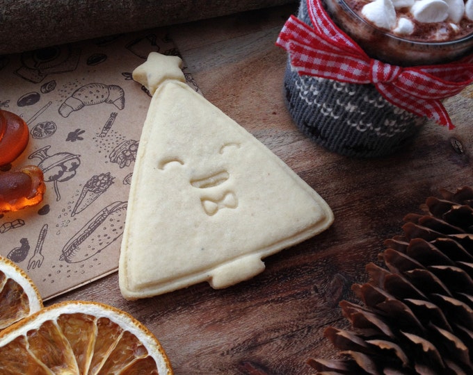 Christmas tree cookie cutter. Fir-tree cookie cutter. Christmas cookie cutter