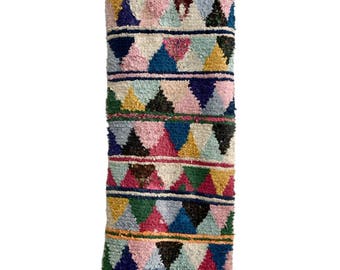 Kaleidoscope of Emotions - Used Moroccan Berber Boucherouite Runner - Origin Azilal, Morocco.