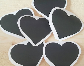 12 Heart chalkboard sticker-sticker-jar-jar-chalk-kitchen-tag-wedding-label-chalk board-herbal