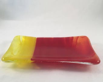 Red and Yellow Sushi Plate