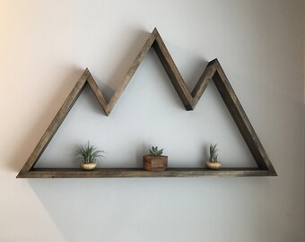 Mountain Range Shelf| Floating Shelf| Large Wooden Shelf| Home Decor