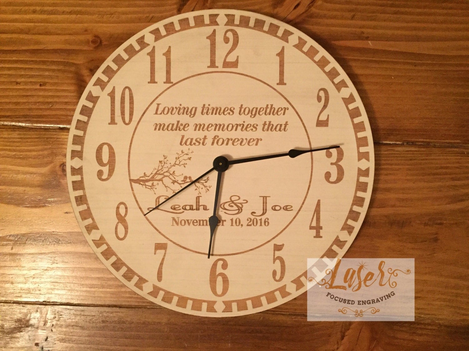 Personalized Wedding clock anniversry gift home decor