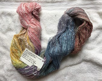 Hand Painted Yarn Wool/Mohair/Rayon Flake