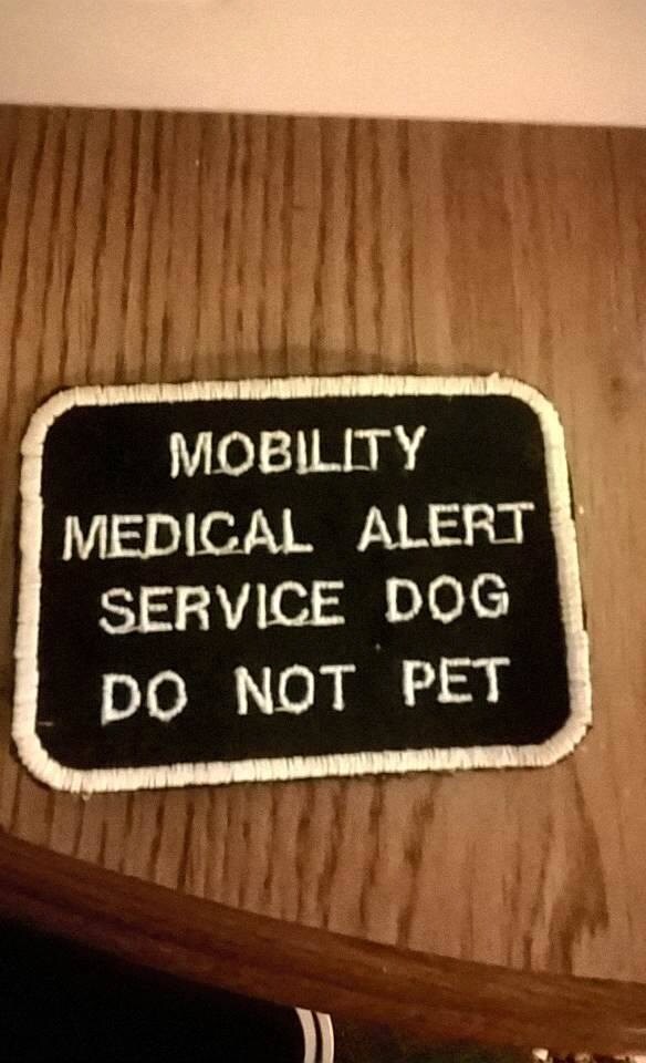 Mobility and Medical alert Service Dog patch