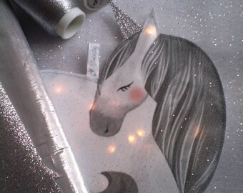 Little night light Unicorn paillette