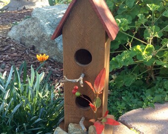 Birdhouse, Rustic Birdhouse, Handmade Birdhouse, Garden Birdhouses, Birdhouses, Wooden Birdhouse, Mantle Birdhouse, Unique Gifts
