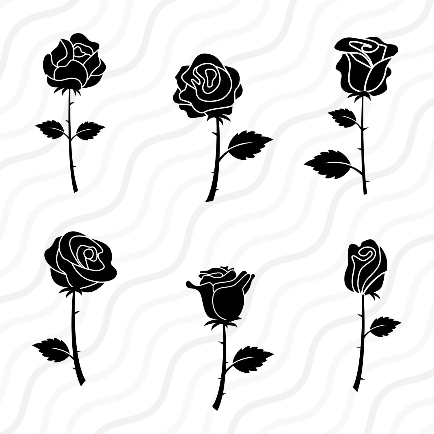 Download Black Rose SVG, Rose SVG, Rose Clipart, Rose Blossom SVG ...