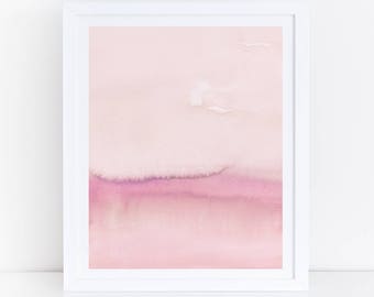 Pink Abstract Art, Pink Watercolor Print, Blush Print, Modern Abstract Art, Abstract Wall Art, Abstract Print, Abstract Printable, Pastel