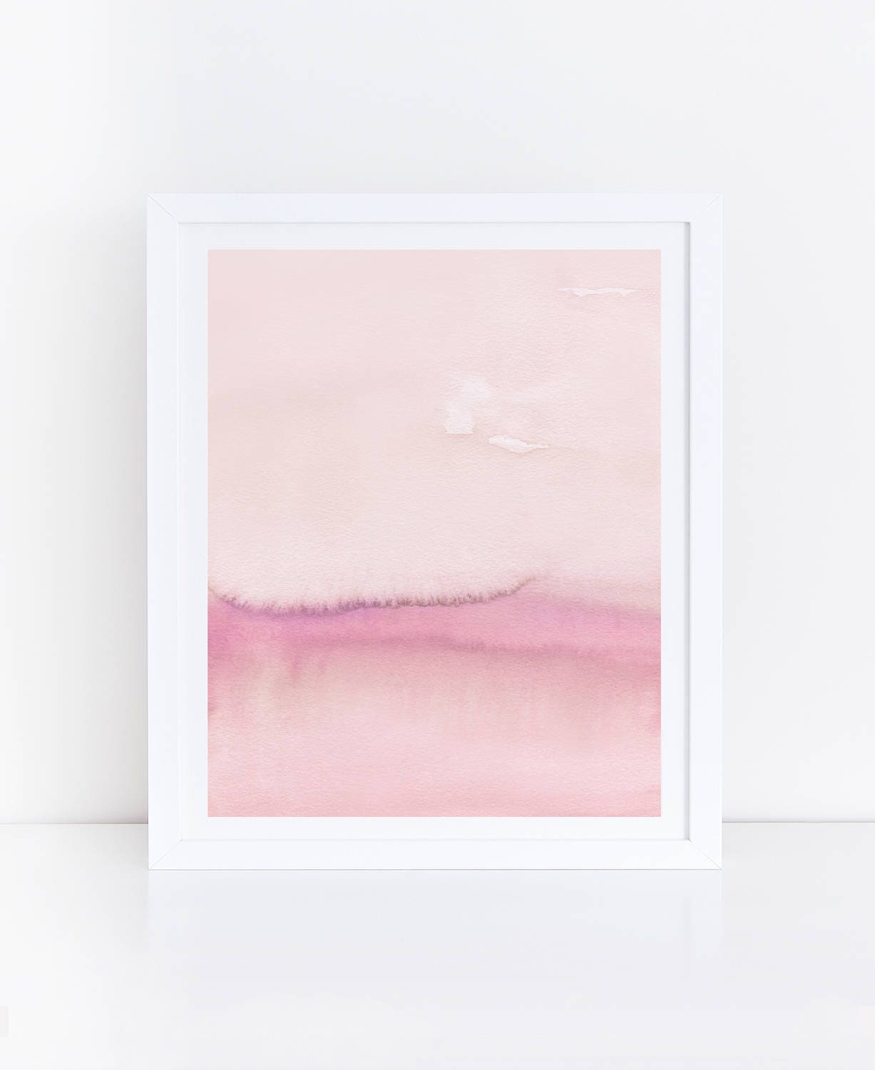 Pink Abstract Art Pink Watercolor Print Blush Print Modern