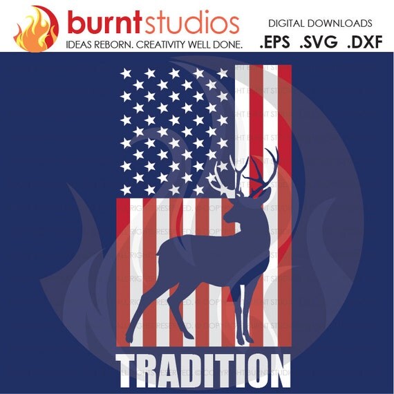 Download Digital File America American Flag Deer Hunting Season