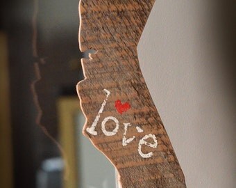 Rustic Custom California Ornament - Handmade Wood Ornament - Unique California Ornament - Christmas Ornament - Christmas California