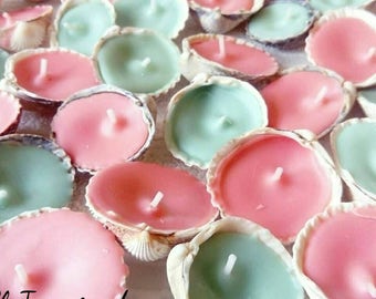 wedding favours, cheap favours, seashell candles, budget favours, wedding decor, table decor, bridesmaids gift, shower favours, bulk favours