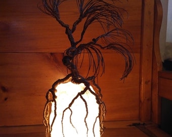 Wire tree salt lamps