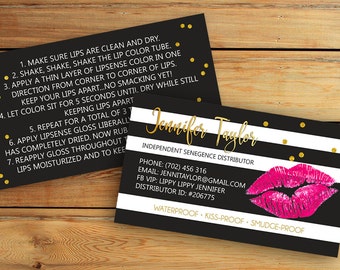 LipSense Business Cards - SeneGence International - LipSense - Distributor - Lipsense